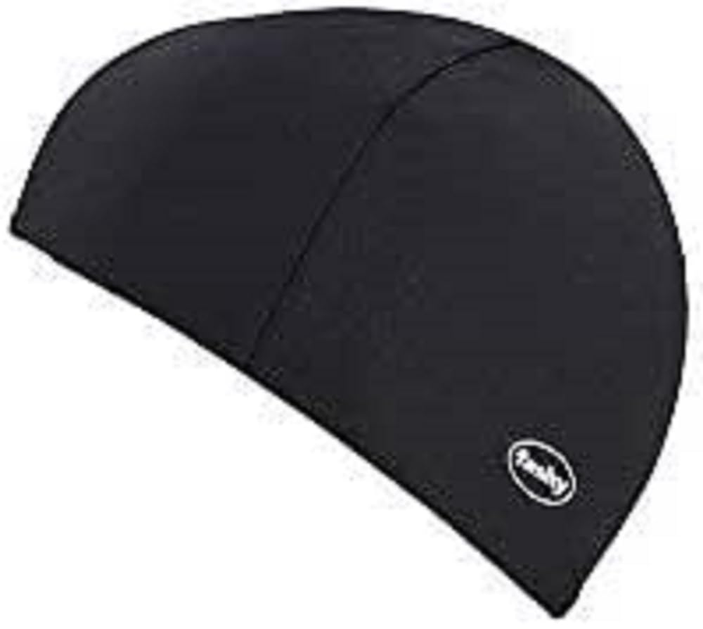 Fashy Men's Fabric Swim Cap - Black/White