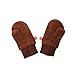 Zutano Little Girls' Cozie Mitten, Chocolate, One Size
