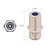 VCE 3GHz Coaxial Cable Connector, RG6 Coax Cable Extender F-Type Nickel Plated Adapter Female to Female for TV Cables, 2 Pack