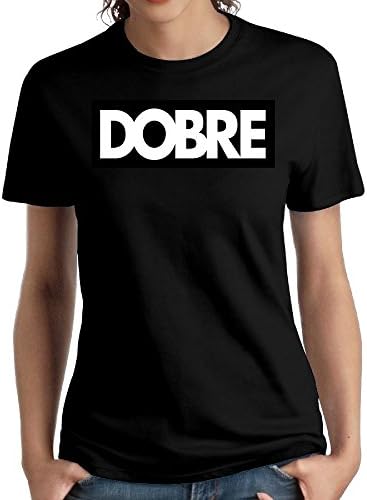 Candace Nixon Women's DOBRE Logo Vintage Short T-Shirts Girl Particular Shirt Black M