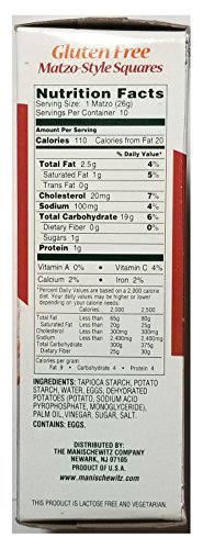 Swanson Christian Supply Communion-Matzo Bread Gluten Free Squares (10 Oz)
