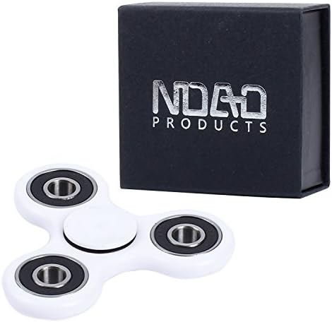 NDAD 1 Pack Hand Spinner Fidget Toy-Durable High Speed 1-3 Min Spins Si3N4 Hybrid Ceramic Bearing-Perfect for Adults, Kids, Stress, Anxiety, EDC, ADD, ADHD, Fitness-(Non-3D Printed) +Gift Box(White)