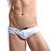 DESMIIT Men's Swimwear Swim Boxer Briefs Swimming Trunks,US Medium/ Asian XL, White
