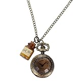 Uarter Vintage Drink Me Wishing Bottle Packet Watch Alice in Wonderland