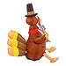 4 Foot Inflatable Thanksgiving Turkey with Pilgrim Hat, Got Turkey Sign with Knife and Fork LED Lights Indoor Outdoor Yard Lawn Decoration - Fun Autumn Holiday Harvest Tom Blow Up Dinner Party Display