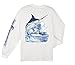 Guy Harvey Marlin Boat Long Sleeved T-Shirt, White, X-Large