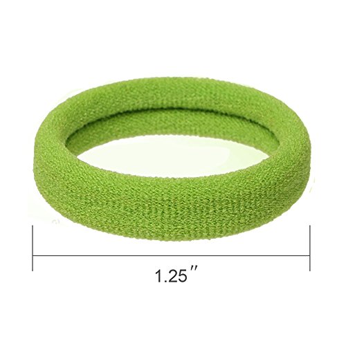 Hair Ties for Toddlers 100 PCS Cute 10 Colors 1.25 Inch Mini Seamless No Pull Small Size Hair Bands Ponytail Holder YYM