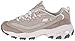 Skechers womens D'LITES ME TIME Memory Foam Lace-up Sneaker,Taupe,8 M US