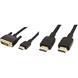 Amazon Basics HDMI to DVI Adapter Cable, Black, 10 Feet, 1-Pack & High-Speed 4K HDMI Cable - 10 Feet
