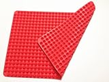 Zappbo - Non Stick Raised Cone Shaped Silicone Baking, Roasting Mats and Pans 16 1/3 inches X 11 2/9 inches, 41.5 cm X 28.5 cm, Red