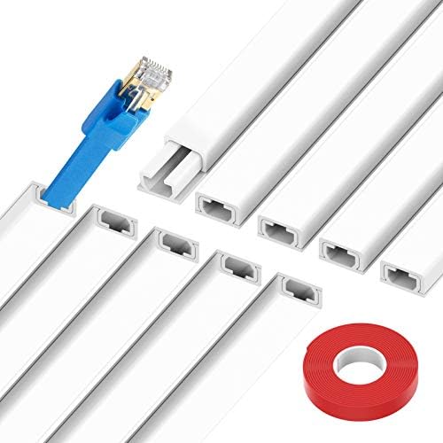 Fiber Cable Cover, 157in Mini Cable Concealer Raceway, Paintable Cord