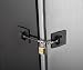 Computer Security Products Refrigerator Door Lock With Padlock, Black primary