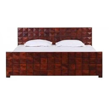 Nidoo Sheesham Wood Rosewood King Size Bed Brown