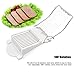 Luncheon Meat Slicer Yummy Sam® Cheese Slicer Boiled Egg Slicer Fruit Slicer Soft Food Slicer Sushi Cutter Canned Meat Slicer with 10 Cutting Wire in Stainless Steel