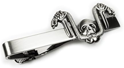 Biker CollectiblesSNAKE HANDLEBARS Skull Biker Motorcycle Suit Tie Bar Clip