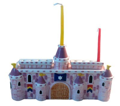 Pink Castle Ceramic Menorah