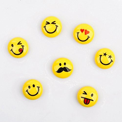 7-Pack FUN Emoji Face Fridge Magnet, 3D Emotion Home Office Holiday Gift, 0.8 inch