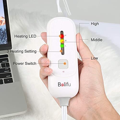 Belifu Electric Heating Pad for Back Pain Relief with Auto Shut Off
