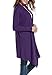 Zeagoo Women's Long Sleeve Draped Open Front Fall Winter Cardigan Sweater (XXL, Purple)