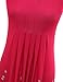 OMEYA WL Women's Summer Casual Loose Mini Dress Print Pleated Sleeveless Sundress A-Line Beach Dresses (S, Rose Red)