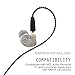MEE audio MMCX Headset Cable with in-line Remote and Microphone for Pinnacle P1 in-Ear Headphones (Black)