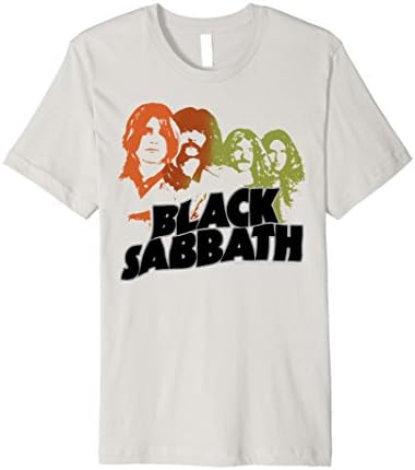 Mens Black Sabbath Outline Group T-Shirt Medium Silver