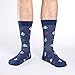 Good Luck Sock Men's Anchors & Boats Crew Socks,Large (Shoe size 7-12),Navy Blue