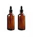 2 Pcs 100ml Empty Amber Glass Bottle with Glass Dropper for Essential Oil Formulas