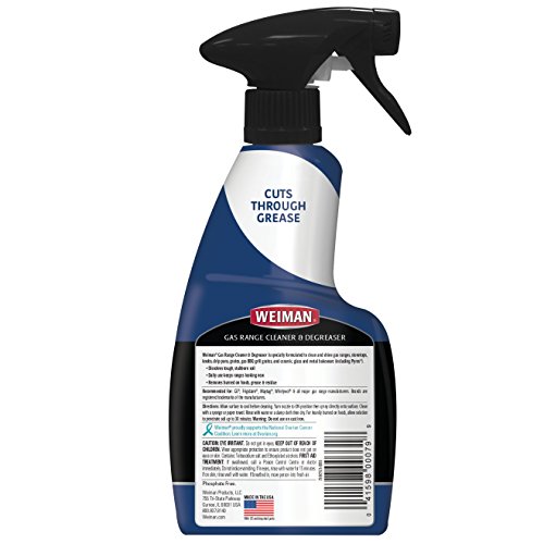 Weiman Gas Range Cleaner & Degreaser fl 12 oz 6 pack