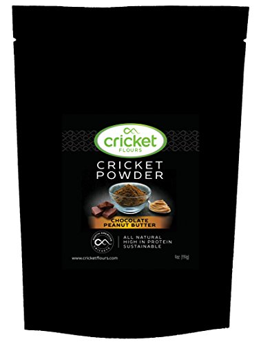 Cricket Protein Powder: Chocolate Peanut Butter 114gram from Cricket Flours (North American Crickets & Made in Portland, Oregon) Made from Roasted Crickets for Shakes/Smoothies, the Gym, etc.