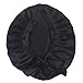 Silk Sleep Caps for Women Girls, EASILK 100% Natural Night Cap Adjustable Bonnet Head Cover for Hair Beauty,Black,L
