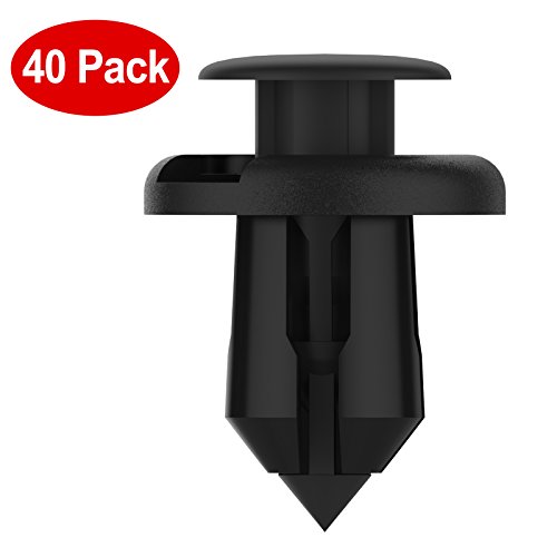 Car Rivets LIBERRWAY 10MM Push Type Bumper Fender Flare Fastener Car Rivet Clips Retainers Clips Nissan or Universal Fender 40 Pcs / Pack for GM Ford Toyota Honda Chrysler
