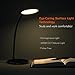 MoKo LED Desk Lamp, Portable Dimmable Reading Lamp with built-in 1100mAh Rechargeable Battery, Flexible Goose Neck Touch Control Table Light with Stepless Brightness for Home Office - Black