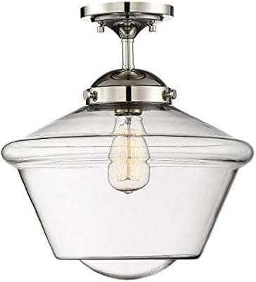 Trade Winds Lighting Tw60051pn 1 Light Transitional Schoolhouse