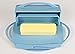 Butterie Flip Top Butter Dish For Countertop or Refrigerator, BPA Free, Blue