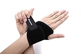 ApudArmis Wrist Brace Fitted Right / Left Thumb Stabilizer Wrist Wraps Compression Support - One Size Adjustable, Black
