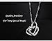 ELBONTEK 100% 925 Sterling Silver Loving You A Lifetime Interlocking Crafted Heart Shape Pendant Necklace (20inch Chain)