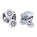 Yosoo 2PCS Sliding Shower Doors 23mm Wheel Twin Double Bottom Zinc Alloy Shower Door Rollers / Runners / Wheels