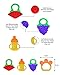 Baby Bibs,Aniwon 4 Pack Bandana Drool Bibs and 4 Baby Teething Toys Gift Set Organic Cotton Baby Bibs for Girls