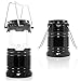 Rechargeable Camping Light, SENHAI DC and Led Solar Charging Portable Outdoor Lanterns with Battery Powered for Camping, Hiking, Fishing, Emergency Charging for Android Cellphone (US Plug, Black)