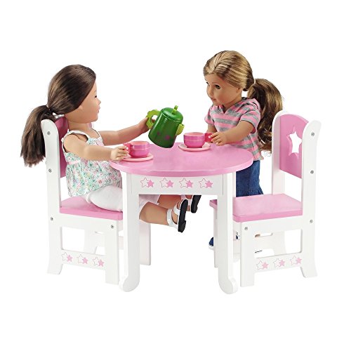 Emily Rose 18 Inch Doll Kitchen Table and 4 Chair Value Pack Dining Set