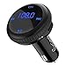 CHGeek Bluetooth 4.2 FM Transmitter 5V/2.1A [Smart Car Locator] Wireless Audio MP3 Player Radio Adapter Receiver Hands-Free Car Kit with Dual Port USB Car Charger & LED Display (Black)