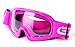 GLX Youth & Kids Motocross/ATV/Dirt Bike 3-pc Gear Combo Set - Helmet, Gloves & Goggles - DOT Certified (Large, Graffiti Pink & White)