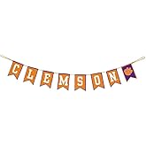 Clemson University Tailgate Banner by Hanna’s Handiworks – Lightweight Pre-Strung Fabric Decoration for Indoor or Outdoor – Represent your NCAA College & Show Team Spirit with CU Fan Décor