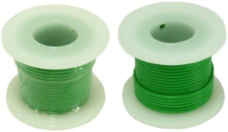 EX ELECTRONIX EXPRESS Stranded Hook Up Wire - 22 Gauge, 25 Foot Spool - Green (Shade May Vary)