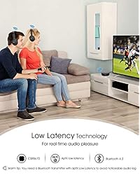 Mpow Auriculares Bluetooth Sobre la oreja, personalizado modos de ecualización, AptX auriculares de alta fidelidad,