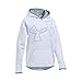 Under Armour Girls' Armour Fleece Jumbo Logo Hoodie, White/Steel, Youth Small