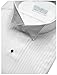 NEIL ALLYN Mens Tuxedo Shirt Poly/Cotton Wing Collar 1/4 Inch Pleat (16-34/35) White, Tag L