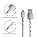 OfsPower 3Pack 0.5ft 3ft 6ft Nylon Braided Micro USB Syncing and Charging Data Cable with Aluminum Connector for Android, Samsung Galaxy, HTC, Nokia, Sony and Other Tablet Smartphone (Grey)