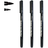 Dual Tips Food Coloring Pensï¼Œ3PCS Black Color Food Grade and Edible Marker,Gourmet Writers for Decorating Fondant,Cakes, Cookies, Frosting, Easter Eggs, Thick Tip and Fine Tip, by Edibleink